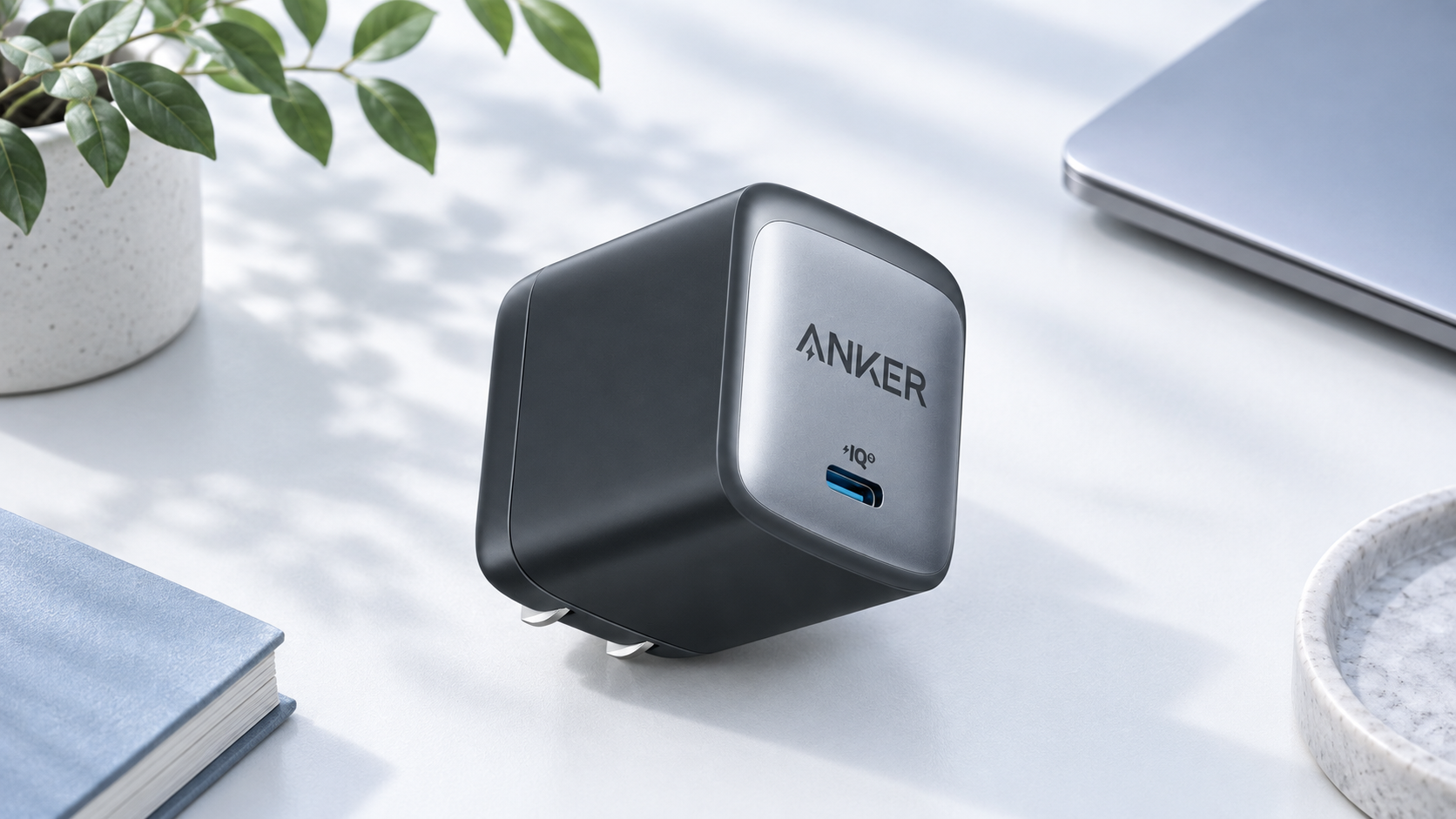 Anker Nano II 65W GaN USB-C Charger - AI-generated product image