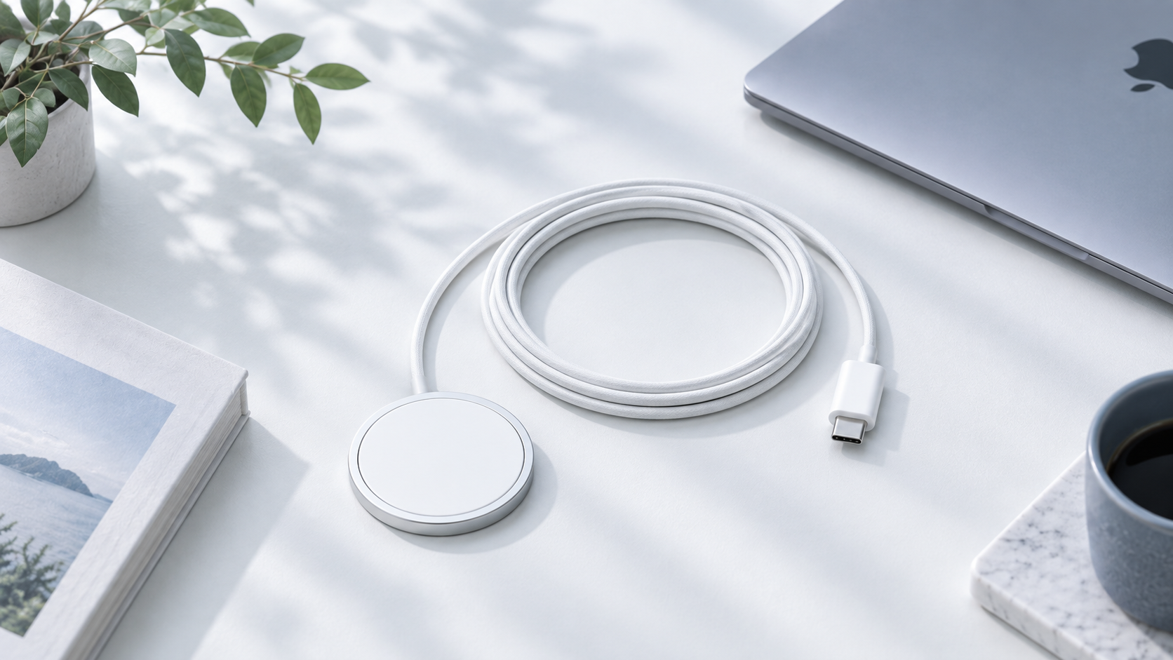 Apple MagSafe Charger with two-meter USB-C cable - AI-generated product image
