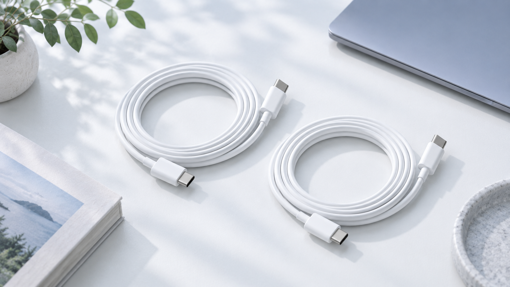 BSTOEM 60W USB-C charging cables two-pack - AI-generated product image