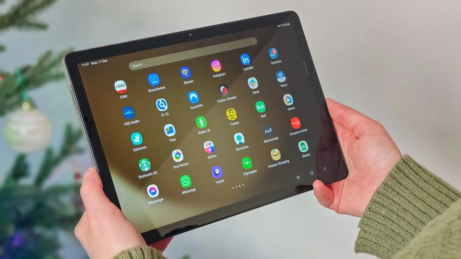 Samsung Galaxy Tab A9+ tablet in a casual everyday setting